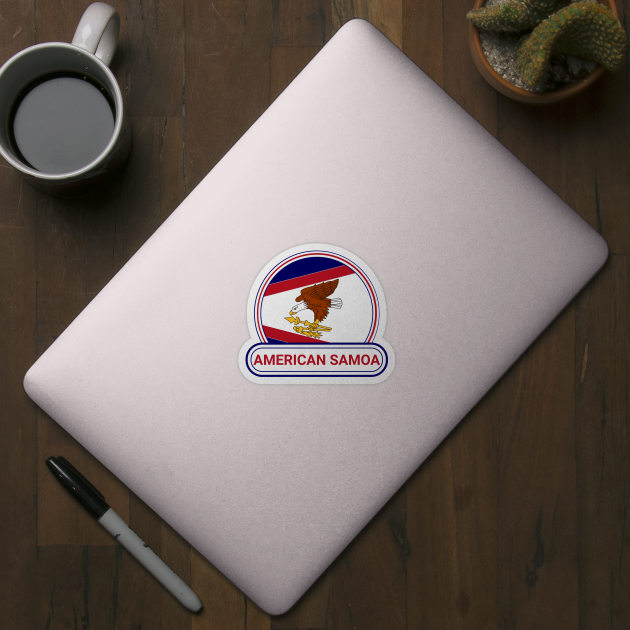 American Samoa Country Badge - American Samoa Flag by Yesteeyear